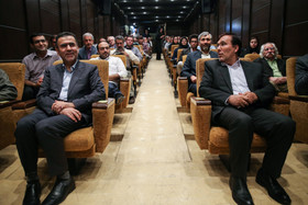 حجت‌الله ایوبی و شفیع آقا محمدیان در مراسم تودیع و معارفه مدیرعامل مرکز گسترش سینمای مستند و تجربی